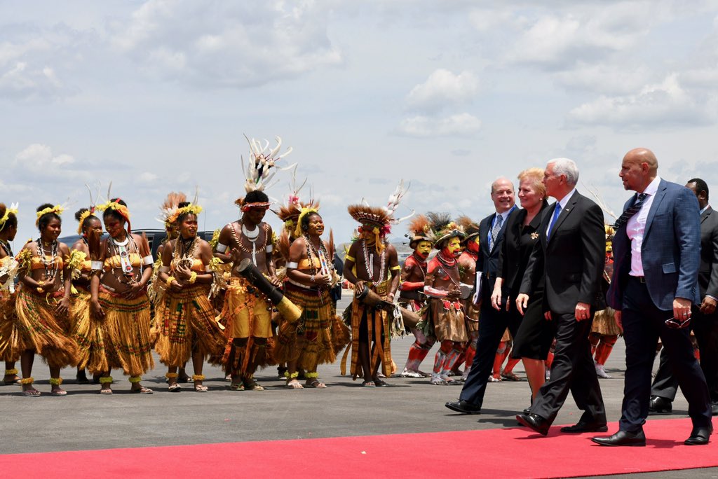 .<a href="/USEmbassyPOM/">USEmbassyPOM</a> is honored to welcome <a href="/VP/">Vice President JD Vance</a> to #APEC2018. He has come a long way for this very important event. Thank you PNG for your diligent work preparing—it was a beautiful welcome ceremony #VPinAsia