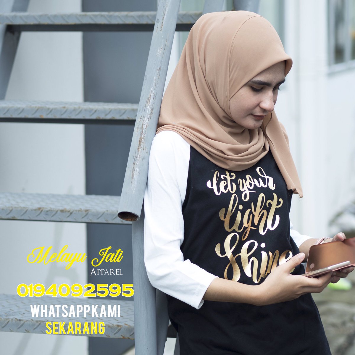 ApparelJati's tweet image. “Let your light shine” available now! Whatsapp 0194092595 to get yours today! #melayujati #apparel #clothing #beautiful #hipster