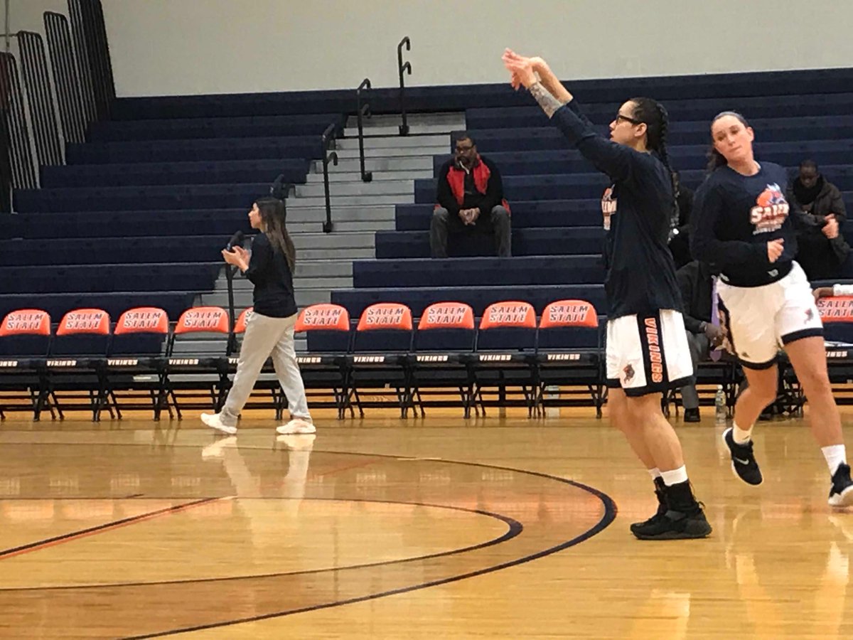 lchsgirlsball's tweet photo. Good week for the old coach. Wednesday night got to see Irianis in her home opener at Salem State. Thursday night watched Jeylly and Chenysse on the internet get a W for Plymouth State. Capped it off tonight watching Paris help Franklin Pierce get the win in their gym. https://t.co/AUsiGjDrCC