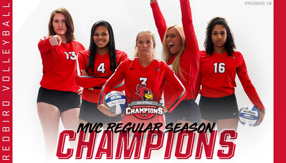 Finishing with a 16-2 conference record, <a href="/RedbirdVB/">Illinois State Volleyball</a> has clinched the MVC regular season title 🏆