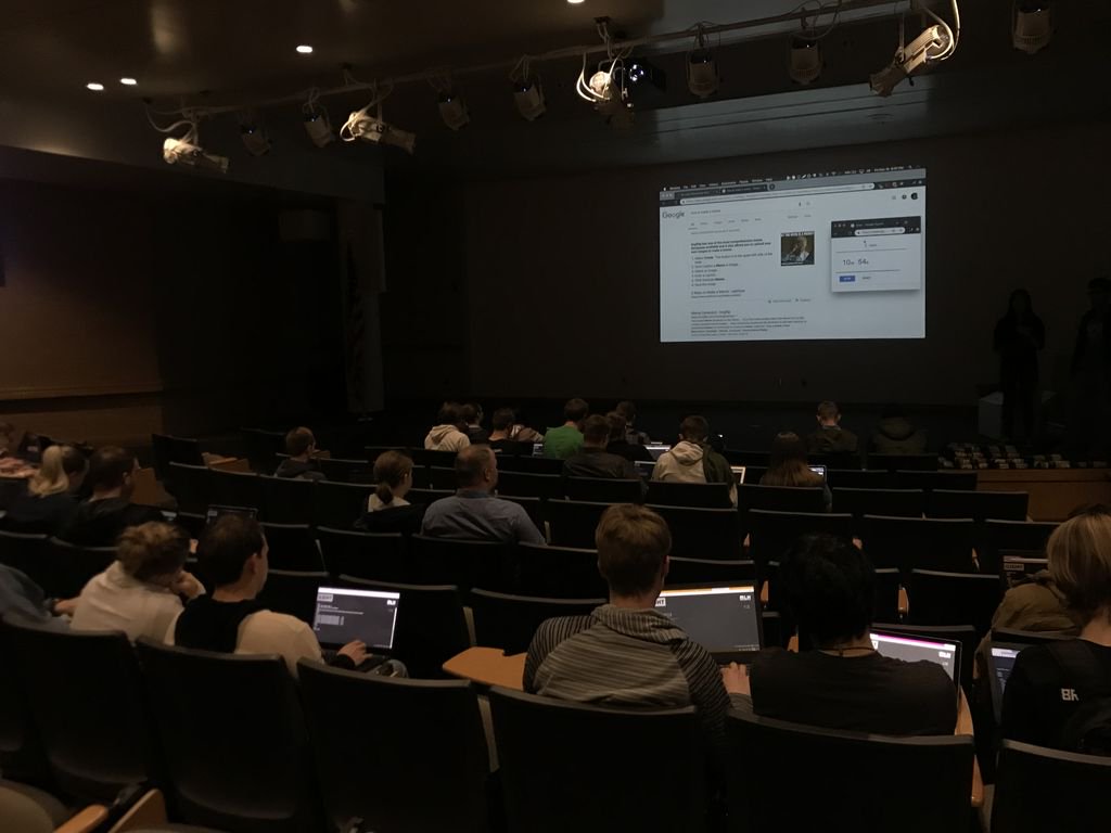MLHacks's tweet photo. Coding in the dark at @hackusu with our !light mini event βπ‘ #hackusu https://t.co/g3qmjUdIEC