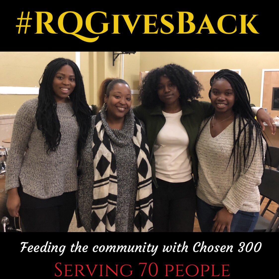 RisingQueens's tweet photo. #RQGivesBack serving the community on a Friday evening 😊 Thanks for having us, Chosen 300 ~ West Phila Outreach Center ~ https://t.co/MntvXOHO35