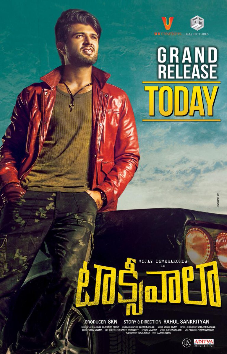 justin_tunes's tweet photo. Best wishes 💐💐💐😊 @TheDeverakonda @Rahul_Sankrityn @sujithsarang #jakesbejoy #sreejith and team of #taxiwaala #grand_release_today #respect_hard_work #kill_piracy https://t.co/dpG9SPxTr3