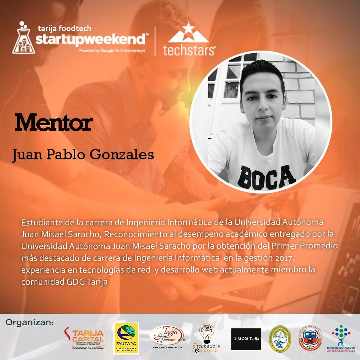 Juampi723's tweet photo. 😀💡🚀
StartUp Weekend 2018
#SWTarija
#StartupWeekendTarija #tarijaemprende https://t.co/CDMNmdJiUW