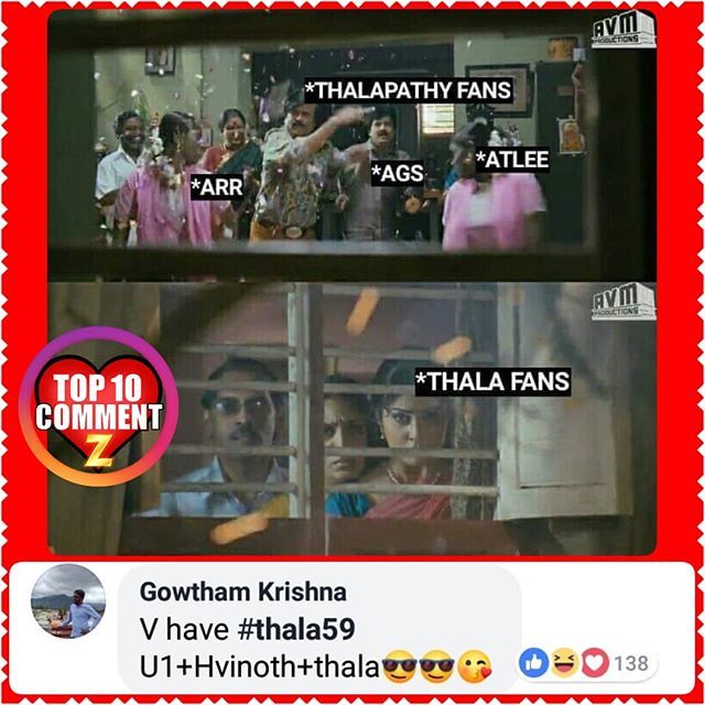 Top10CommentZ's tweet photo. Thala-Thalapathy 😍😍😍 going to rock in 2019
Atlee-Vinoth😎😎😎
#CandyKrishJr
#Ajith #Thalapathy63 #ThalapathyVijay #Thalapathy64 #Thala59 #ViswasamPongal2019 #Viswasam #Sarkar #ViswasamArrivesForPongal #VISWASAMShootWrapped #SarkarDeepavali #AjithKumar https://t.co/4TQNsKAbSs https://t.co/7eUmVbpFR7