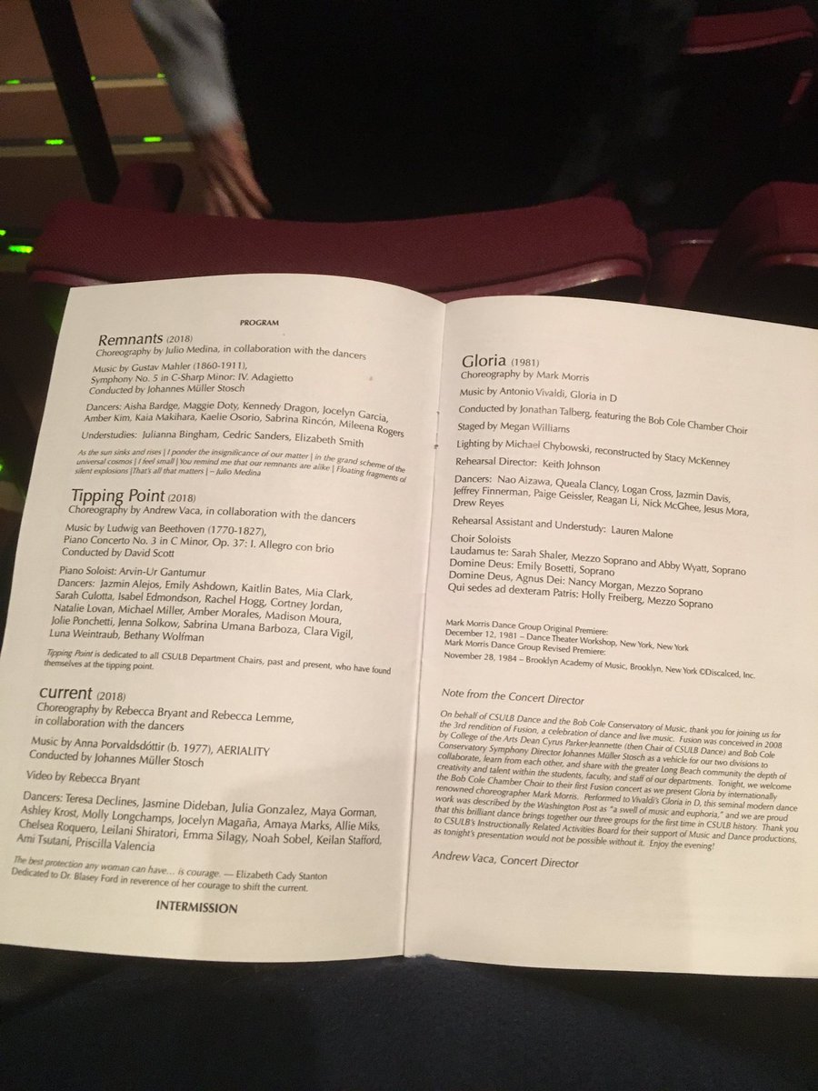 DawnSReese's tweet photo. Looking forward to seeing @TheWoodenFloor alumna @jnmagana24 perform at @CSULB @CarpenterCenter @MarkMorrisDance Her training for our Annual Concerts prepared her for this collegiate main stage performance! Congrats! #danceistheanswer #fromhereyoucanstepanywhere https://t.co/7vG93dy7bj