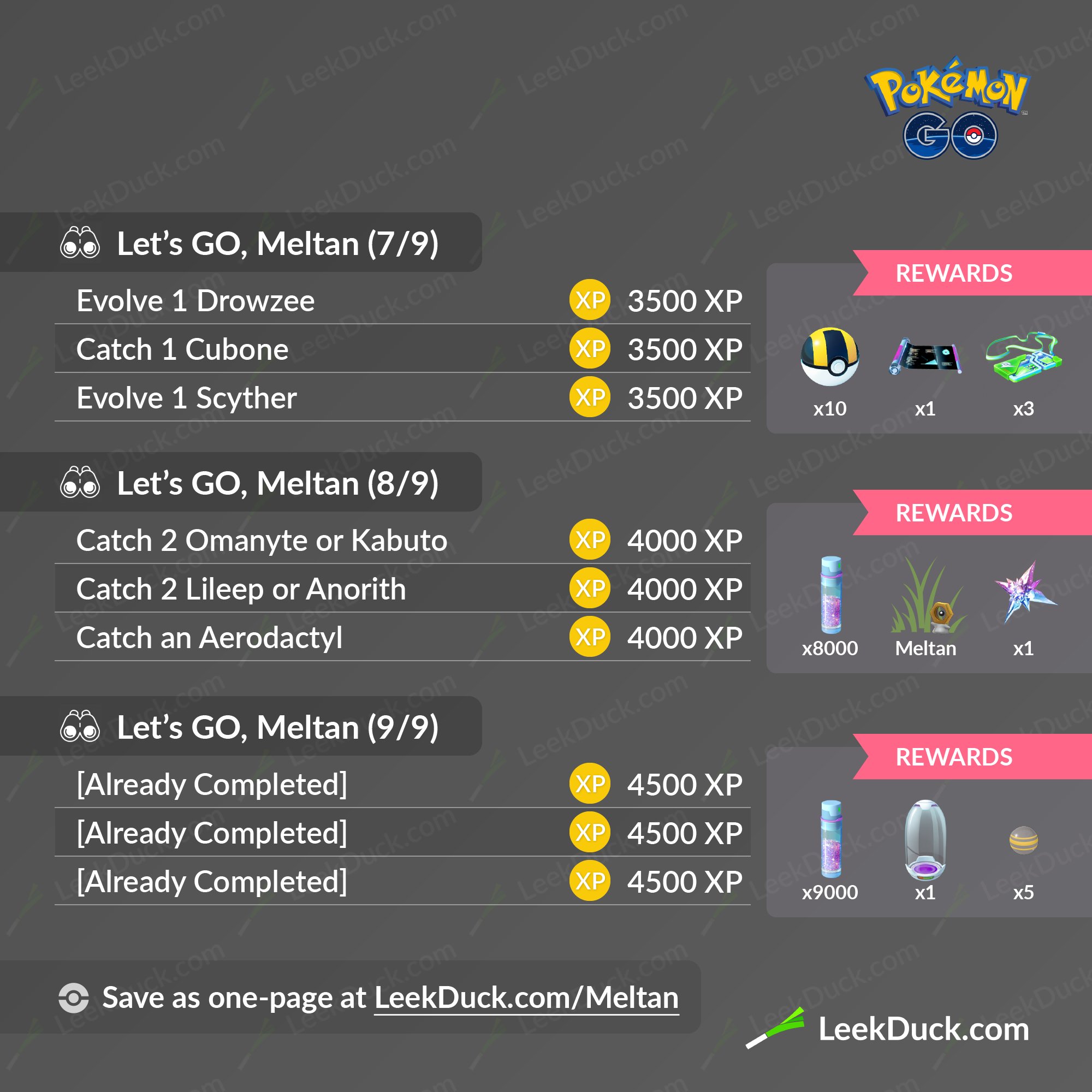 Leek Duck All Tasks For Meltan Special Research Save As One Page At T Co 6bas3fwize Leek Duck All Tasks For Meltan Special Research Save As One Page At T Co 6bas3fwize