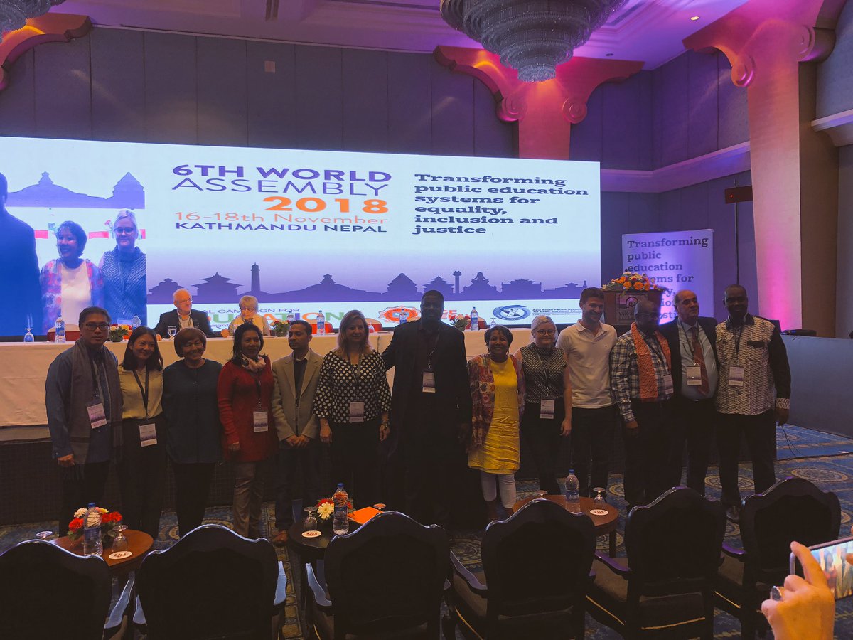 kira_boe's tweet photo. The newly elected @globaleducation board. Gender equity in the global education movement! #sdg4 #GCEWorldAssembly2018 #GCEWorldAssembly https://t.co/LZYXoT97HK