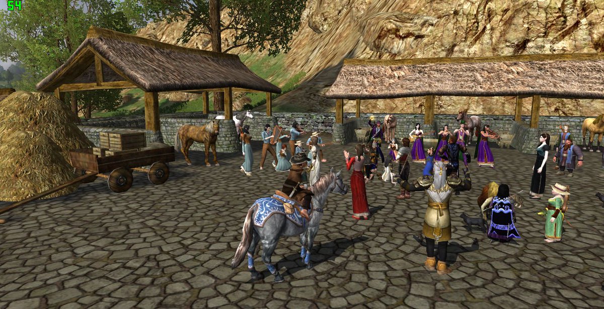 SWForce4EU's tweet image. Astri went a bit wild and rode her pony madly in circles on hearing what elsewhere is called the William Tell Overture. Others brought out there hobby horse steeds. There was much dancing stories &amp;amp; fun. #lotro #lotrofamily #BreadAndJam