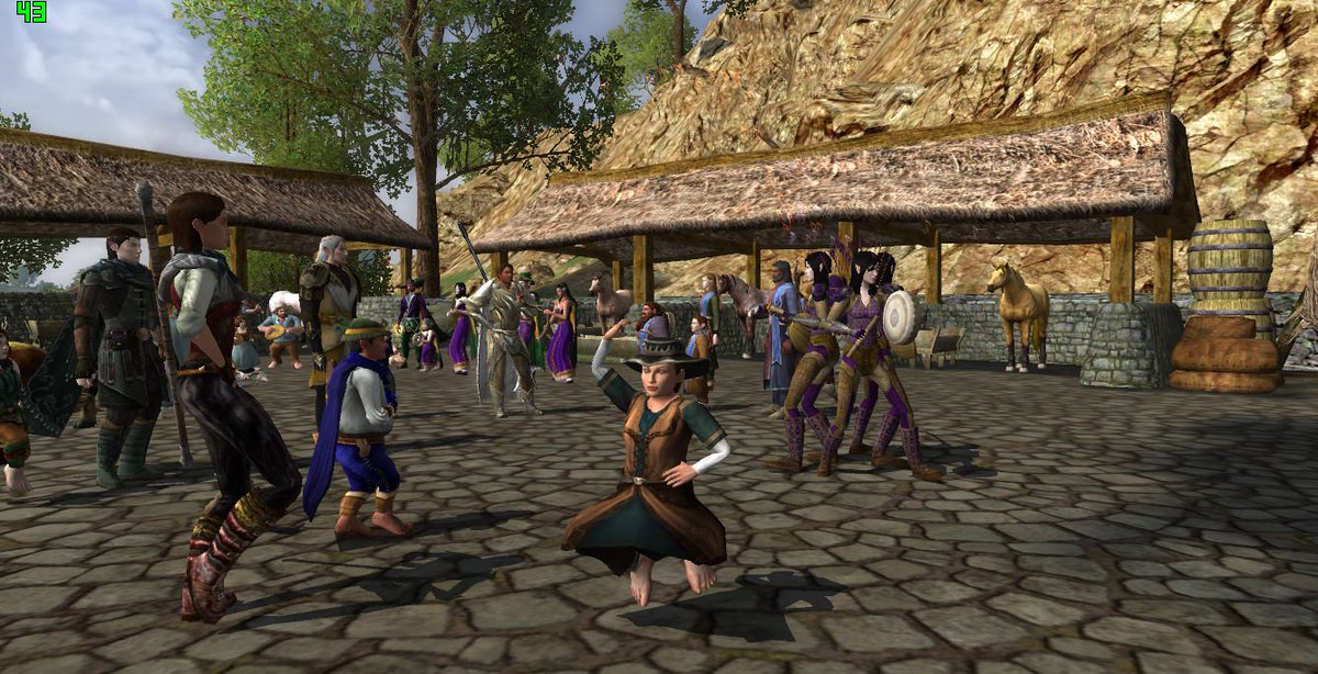 SWForce4EU's tweet image. Astri went a bit wild and rode her pony madly in circles on hearing what elsewhere is called the William Tell Overture. Others brought out there hobby horse steeds. There was much dancing stories &amp;amp; fun. #lotro #lotrofamily #BreadAndJam