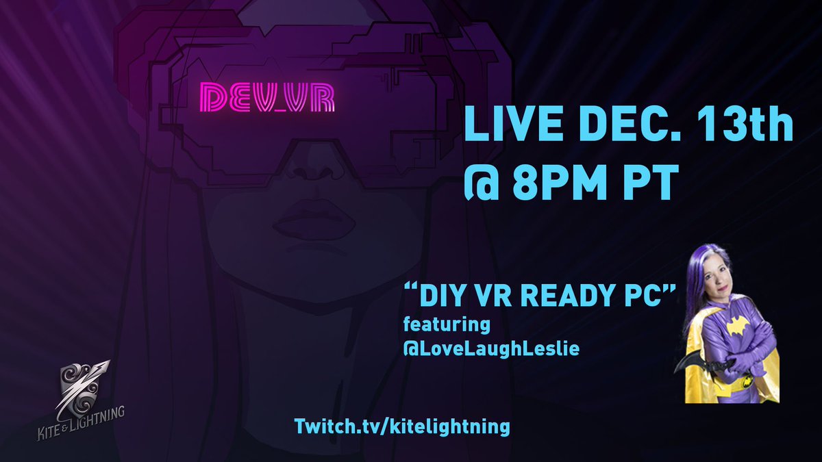 KNLstudio's tweet photo. Ever wanted to learn how to build a VR-ready computer from scratch? πWe'll be livestreaming with @LoveLaughLeslie at our first ever in-studio event Dec. 13th at https://t.co/f8DqYzRppV. π
#VR #VirtualReality #twitch #livestream #KiteLightning #tech https://t.co/dIcAXnQ6Bg