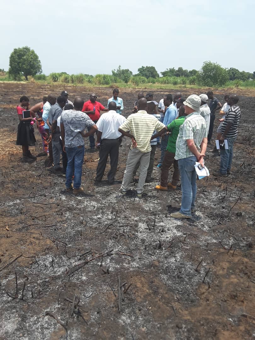 gba_malawi's tweet photo. Pre-bid meeting with prospective contractors for a sprinkler irrigation system at Nchalo GBA Ltd hosted by GBA CEO(in red T-shirt) https://t.co/BWkBw43Yi5