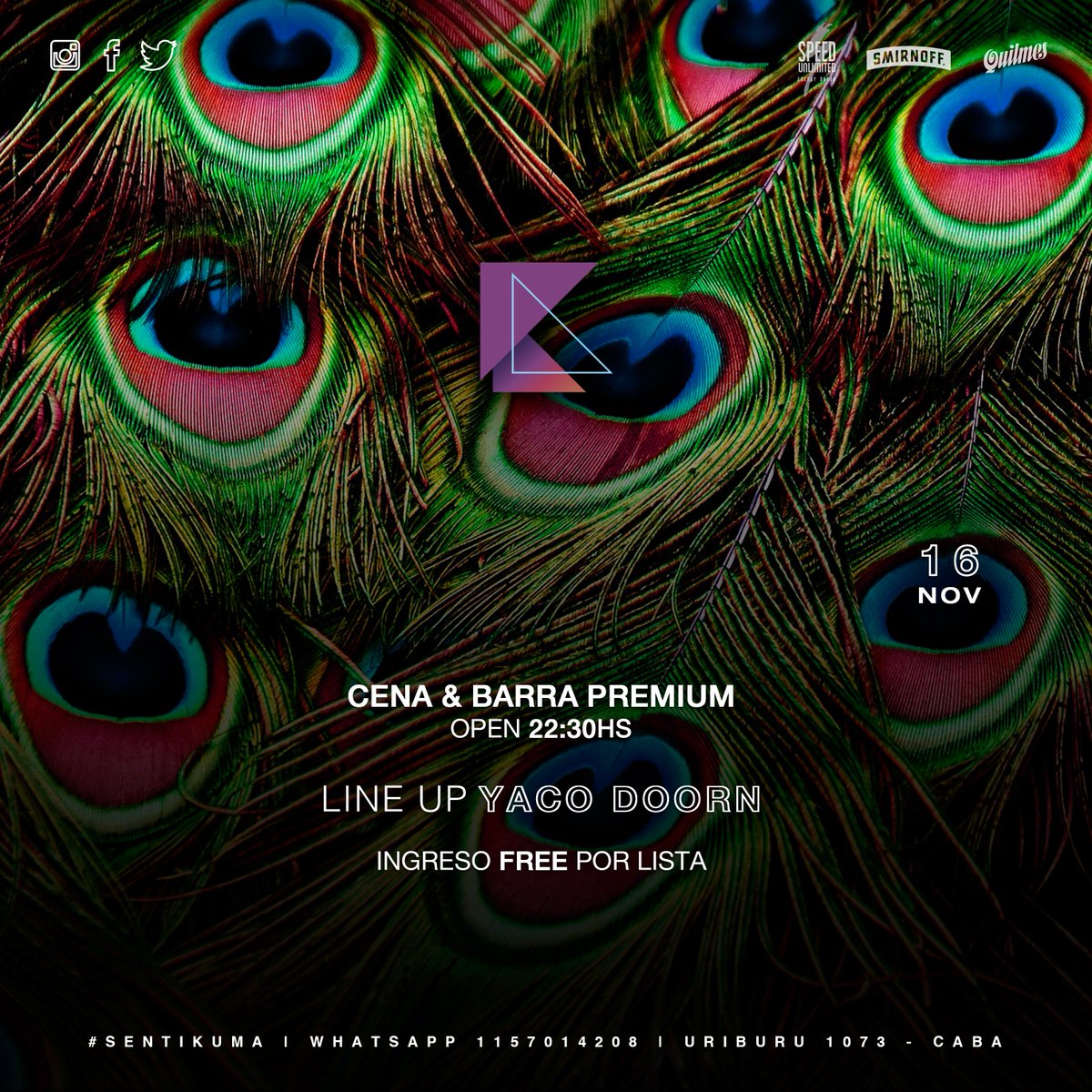 KumaRecoleta's tweet photo. #WeekendLong #ViernesKuma 🐰🍻🐯 #SabadoKuma #DomingoKuma
Open 22:30hs. Hace tu RSVA 🍽️ Cena &amp; Barra Premium 🍹🍺🥂 #SentiKuma

Ingreso FREE por lista de invitados, inbox/wspp 
Ingreso General hasta las 4hs

👉 + info wspp 1157014208
Uriburu 1073 - CABA - #Recoleta https://t.co/492CqI5CaP
