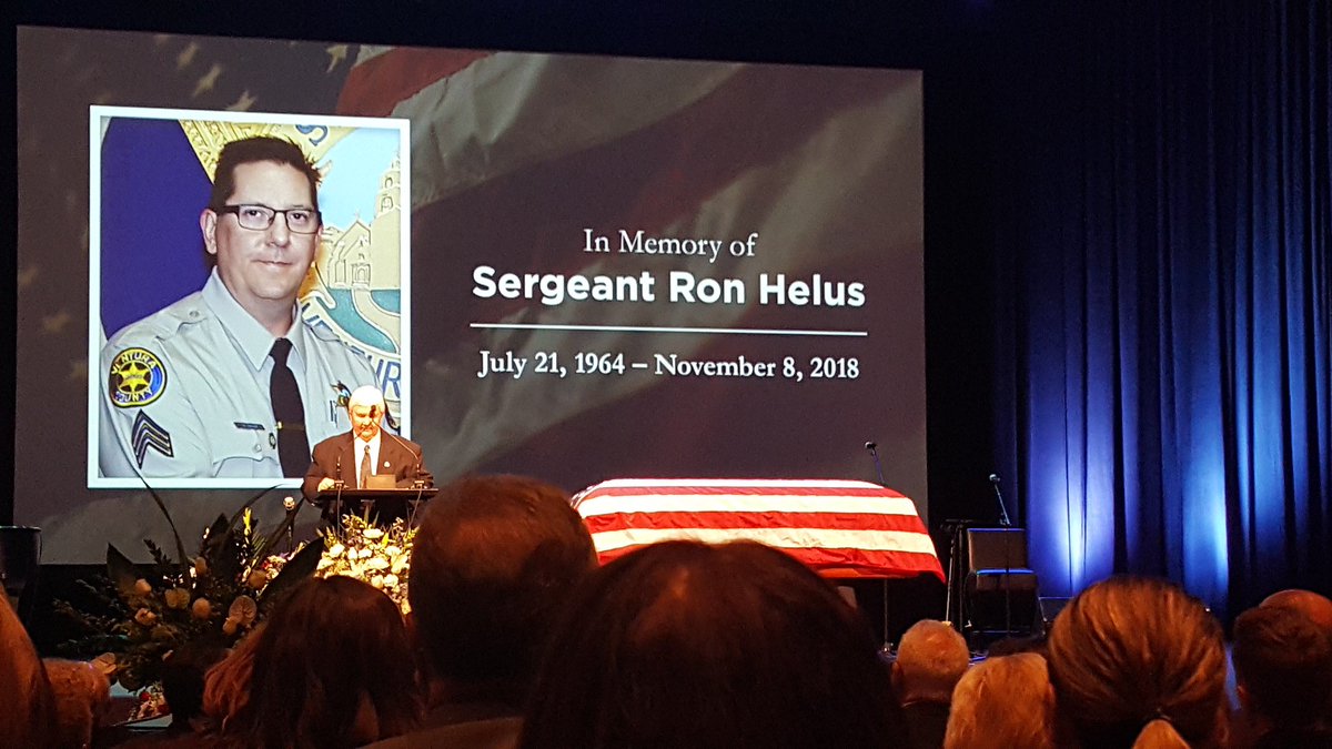 SacPolice's tweet image. It was our honor, to be present as a hero was laid to rest this week, SGT Helus @VENTURASHERIFF - your service &amp;amp; sacrifice will never be forgotten, rest easy brother  - we have it from here. 💙#ThousandOaksShooting #ThousandOaksShooting #BorderLineShooting #sacpd