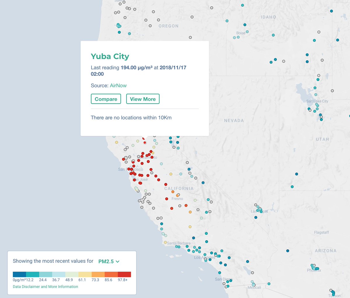 pratus_ai's tweet photo. Air quality in Central California is now alarmingly bad. https://t.co/4L1u5vyLZI