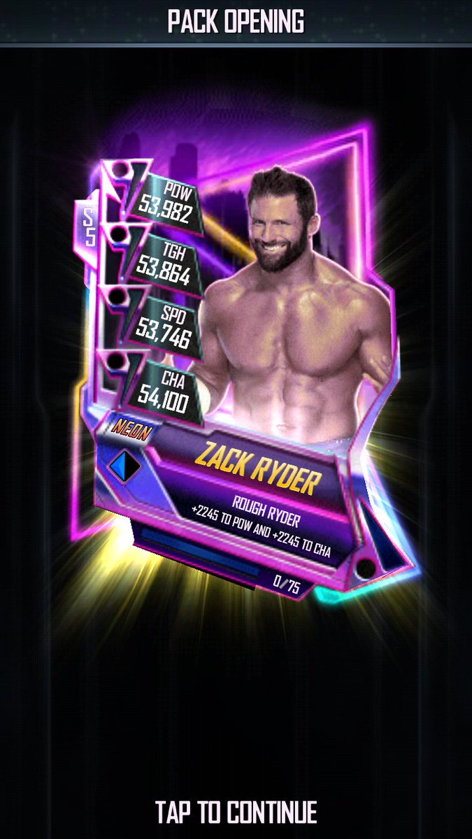 mrVIPjoeyT's tweet photo. In the 1st #NeonPack in #WWESuperCard I got Neon @ZackRyder #WooWooWooYouKnowIt https://t.co/5uOnf2EGpu