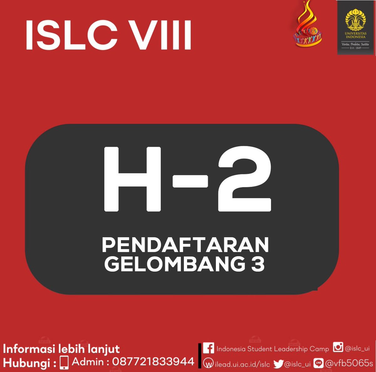 ISLC_UI's tweet image. [LAST CALL] You wouldn’t wanna miss this one chance to become a part of the nation’s forefront youth! Register yourself now at ilead.ui.ac.id/islc 🇲🇨 #ISLCVIII #HopeforBetterChange