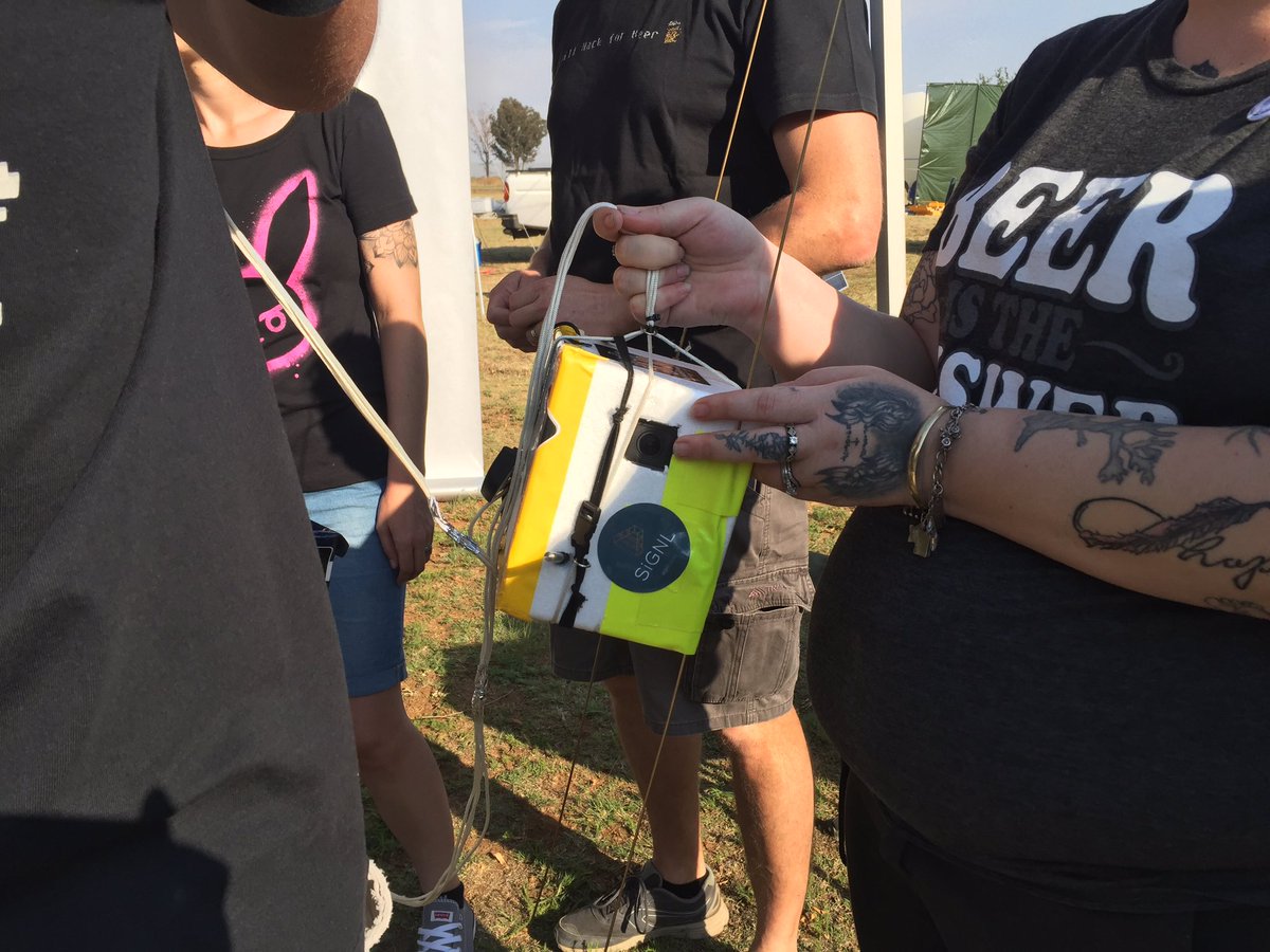 SiGNLLabs's tweet photo. At the NWU Vaal Triangle Campus, setting up for @BinarySpaceHack's High Altitude Balloon launch. 🤖🎈 https://t.co/QV6KIEmA8q
