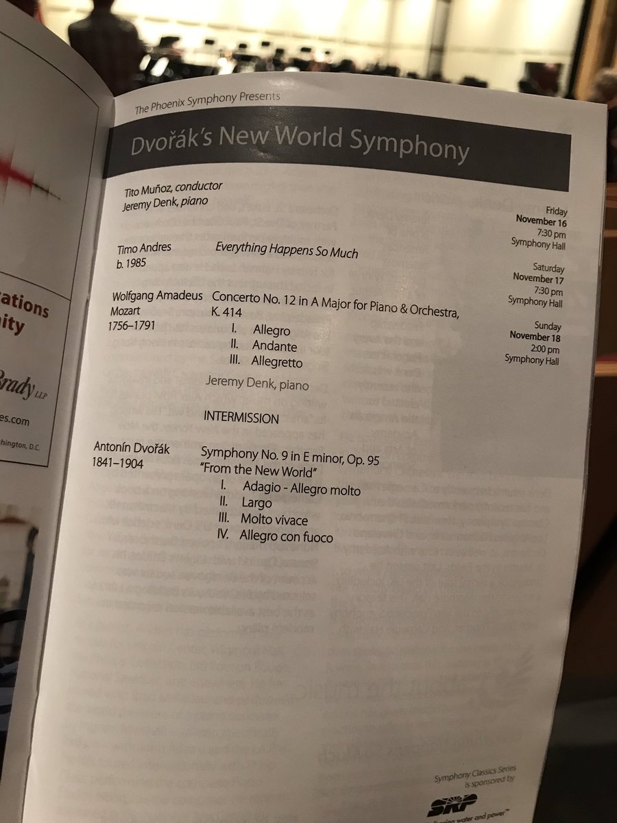 KorinaTueller's tweet photo. Wonderful start to the weekend with @PhoenixSymphony @jeremydenk and @rgreenbergmusic! #dvorak #mozart #timoandres https://t.co/uVxiq97150