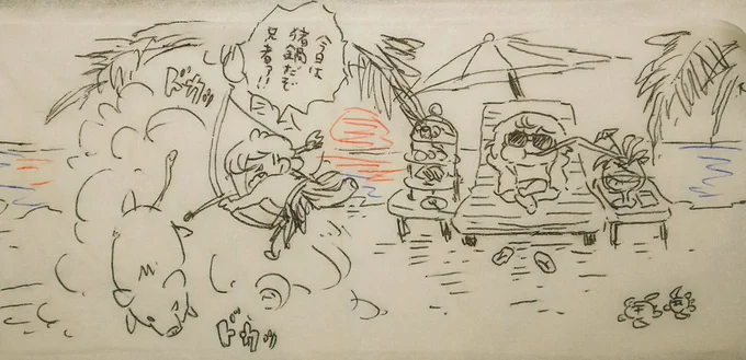 のちやさんの本丸の今日の源氏兄弟は【弟とハワイ旅行を満喫する髭切】と【弓を構える膝丸】です。
#源氏兄弟描いてみよ
https://t.co/0LbjqBLqFm 