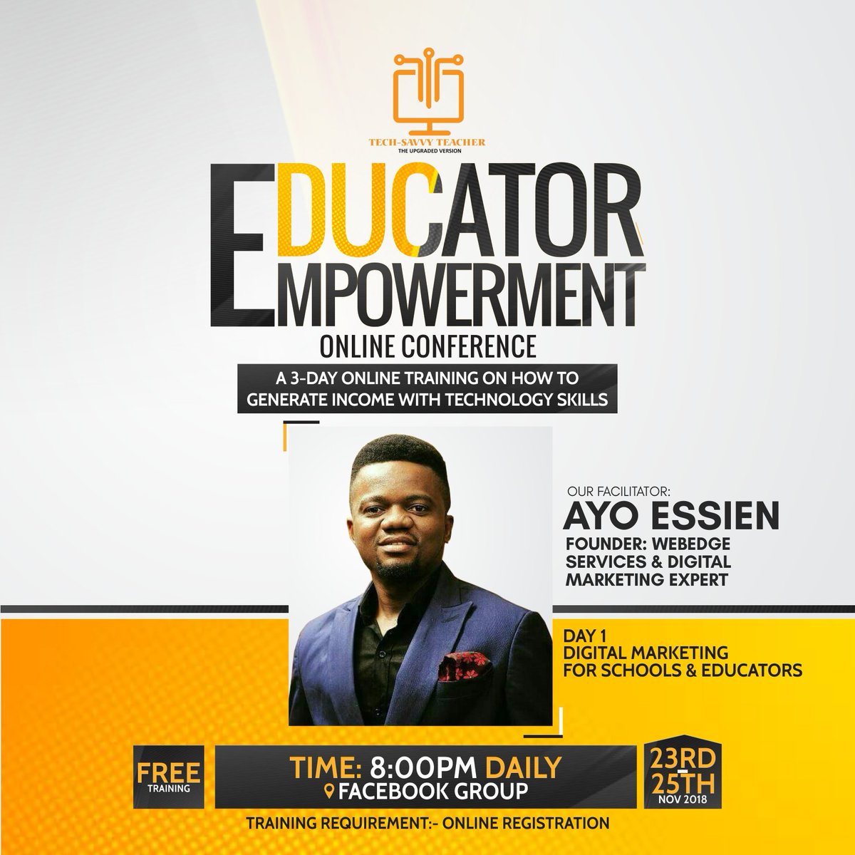 segumike's tweet photo. Meet our facilitators...
#ayoessien #ifyessien #educator #educational #DevFestSSUyo #DevFest18 #conferencedrivendevelopment https://t.co/6iQBUuyD0h