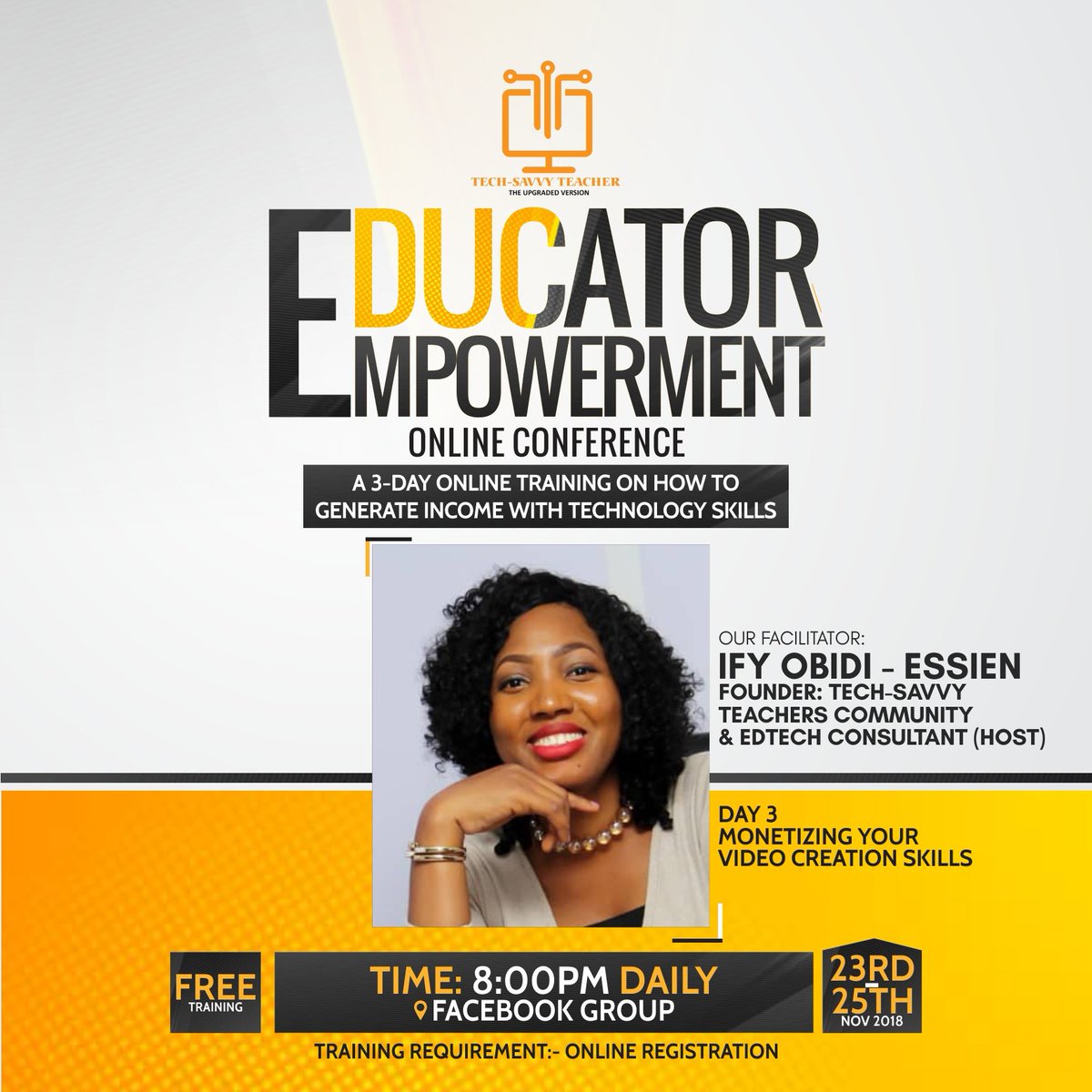 segumike's tweet photo. Meet our facilitators...
#ayoessien #ifyessien #educator #educational #DevFestSSUyo #DevFest18 #conferencedrivendevelopment https://t.co/6iQBUuyD0h
