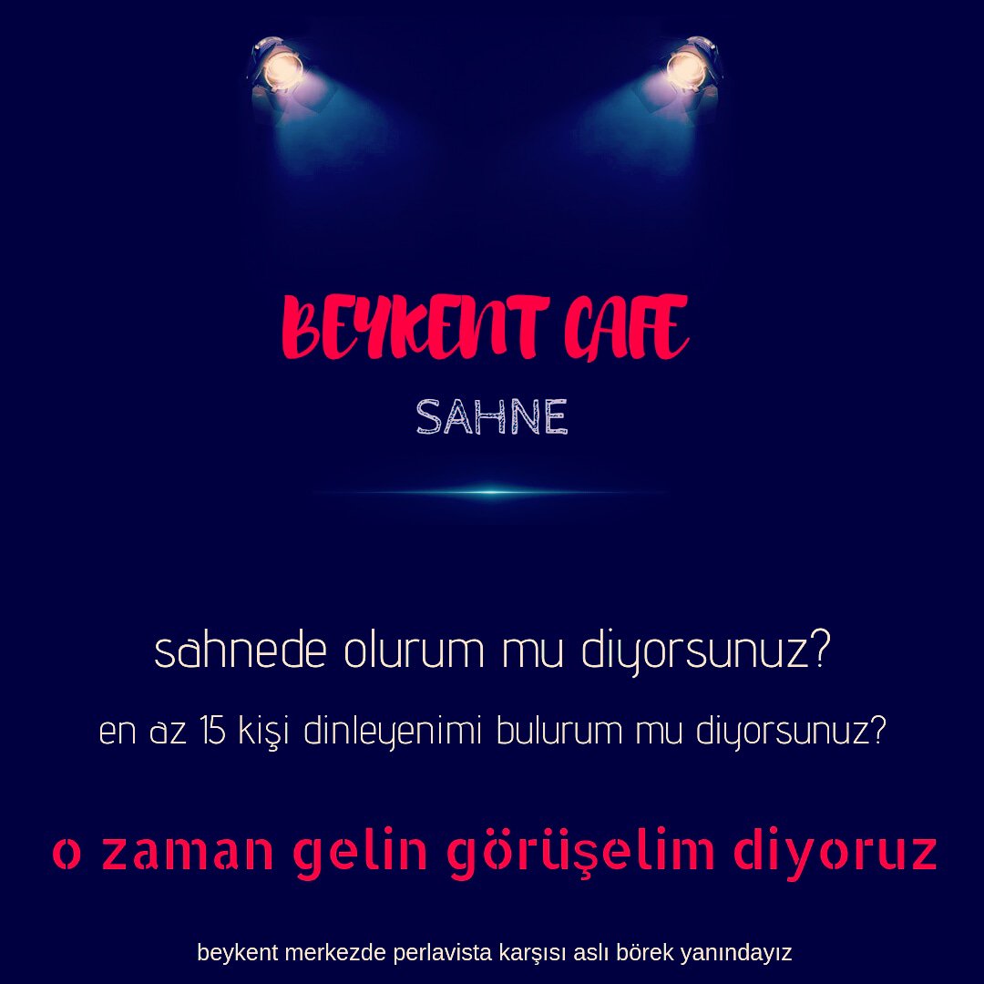 Yanlış okumadınız 👀 enstrüman çalarım🎸 şarkıda söylerim diyorsanız🎤 cafemizde bunu sizi dinlemeyi seven en az 15 kişiyi getirerek yapabilirsiniz
Ve cafede ki diğer müşterilerimizinde sizi dinleyeceğini unutmayın yani artık evde tek başınıza değil sahnede şarkı söyleyeceksiniz