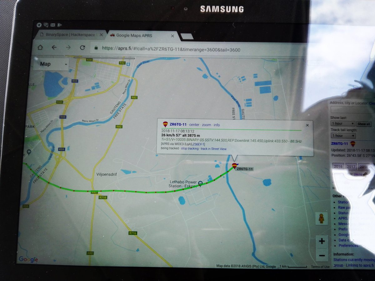 reacoda_'s tweet photo. The balloon is currently making it's way to the Free State Province #binary5 https://t.co/r0hfSxvhzE
