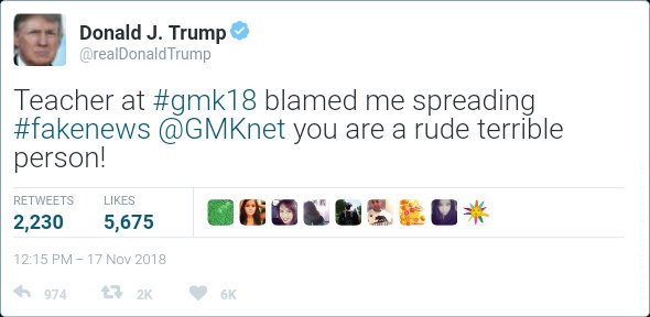 MurphSchnitzel's tweet photo. Auch Trump äußert sich zum #gmk18 der @GMKnet in Bremen https://t.co/RbRw9Yt1GH