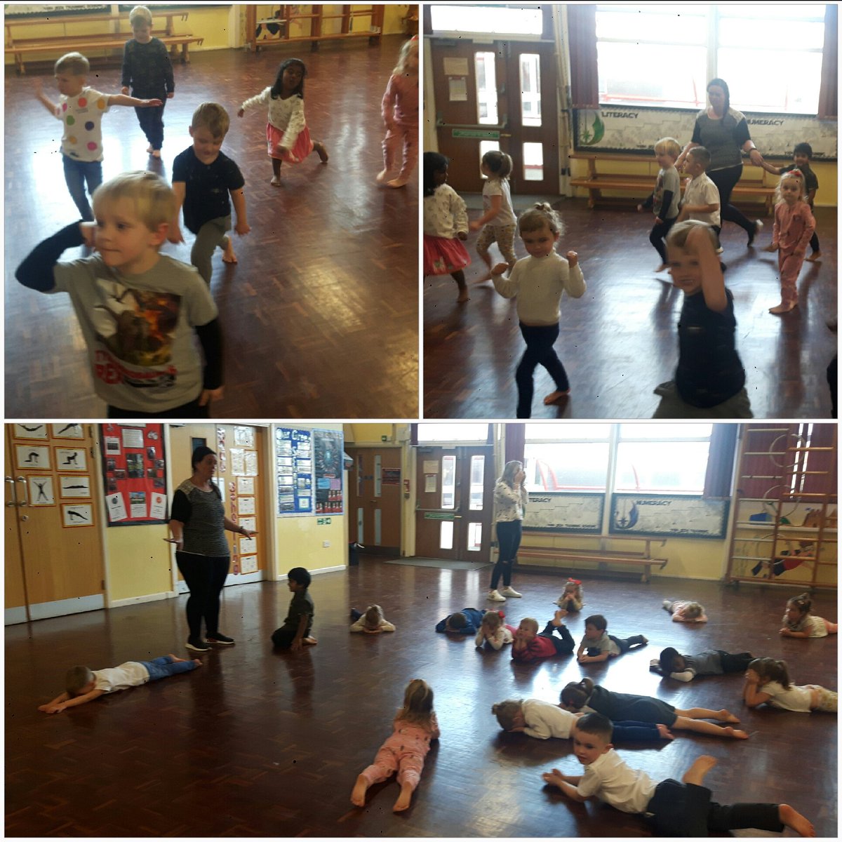 ysgolbrynhedydd's tweet photo. #YBHNPM Our 1st ever P.E lesson yesterday and everyone was SO fantastic and had sooooo much fun!!! The pics are a bit blurry as the children were so active and great at the activities 👍😉 #DIAIUTF #YBH #YBHnursery #firstPElesson #keepingfit https://t.co/Mki76RpBHe