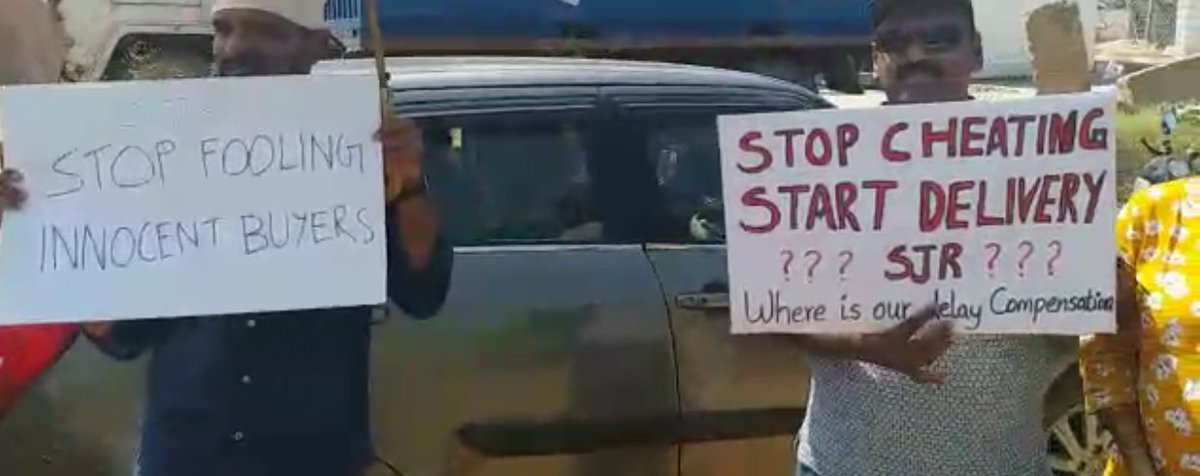 pankajjan83's tweet photo. Innocent home buyers being fooled . #sjrprimecorp stop cheating us and keep the promises made to us. What’s happening with our delay compensation? Where’s our flats your promised to deliver by 2016?We buyers demand actions- home and penalty. #sjrpalazzacity https://t.co/1CtatHWu5v