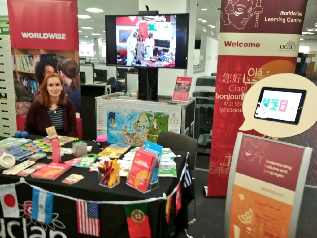 WorldwiseCentre's tweet photo. Welcome to #UCLanOpenDay ☀️ Thinking about learning a language and gaining the intercultural skills you need to succeed in the global market? Then visit us to find out more! #free #30languages #globalskills #internationalexperiences https://t.co/x69XhvzT8B