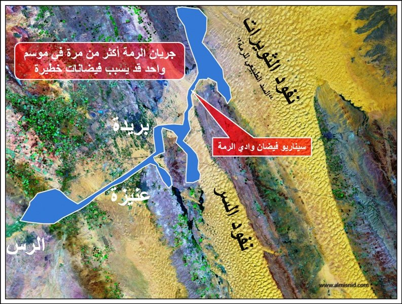 وادي منطقة في يجري الرمة يختار الطلبة