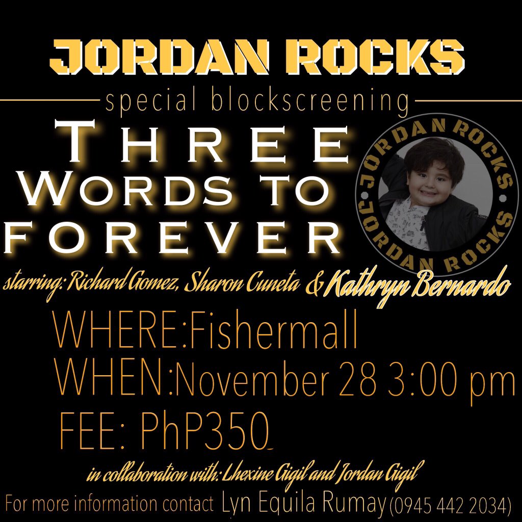 jordanrocksofc's tweet image. New details for our special blockscreening, dm and join us! Open for sponsorships... ❤️❤️❤️ #TeamRocks #JordanRocks #LhexineRocks #JorXineRocks