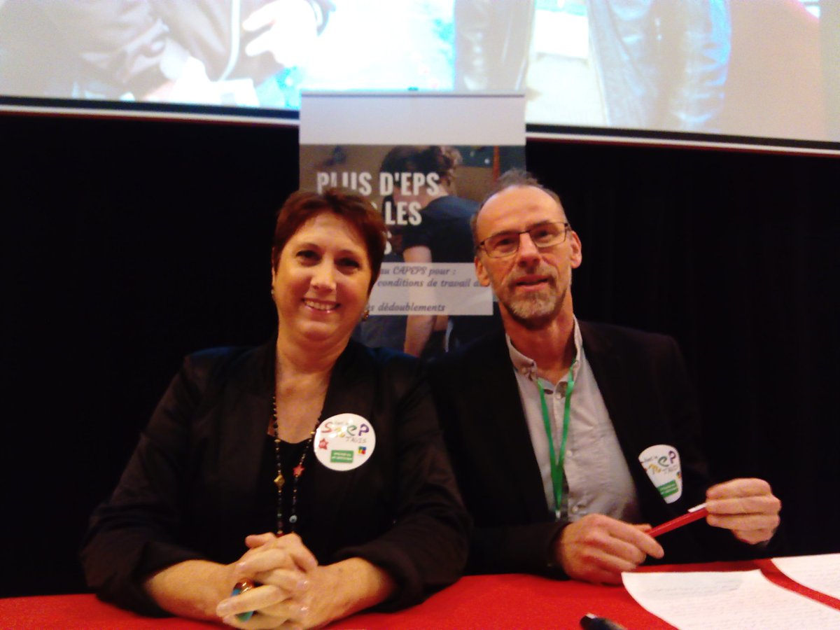 snepfsu's tweet photo. Conclusion à 2 voix du colloque pour L'EPS et l'école de demain
Avec Bernadette GROISON SG FSU et Benoît HUBERT SG SNEP-FSU
#ColloqueEpsSnepFsu
#FSUENGAGÉEAUQUOTIDIEN https://t.co/7FQGU1z2ix