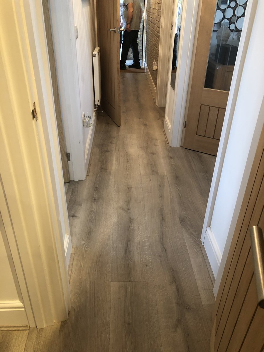 Penthouse apartment overlooking the Thames completed in <a href="/QuickStepFloors/">Quick•Step®</a> Majestic Range , Challenging job including uplift existing , Furniture move &amp; all door cuttings , Fitted by Kris &amp; Matthew