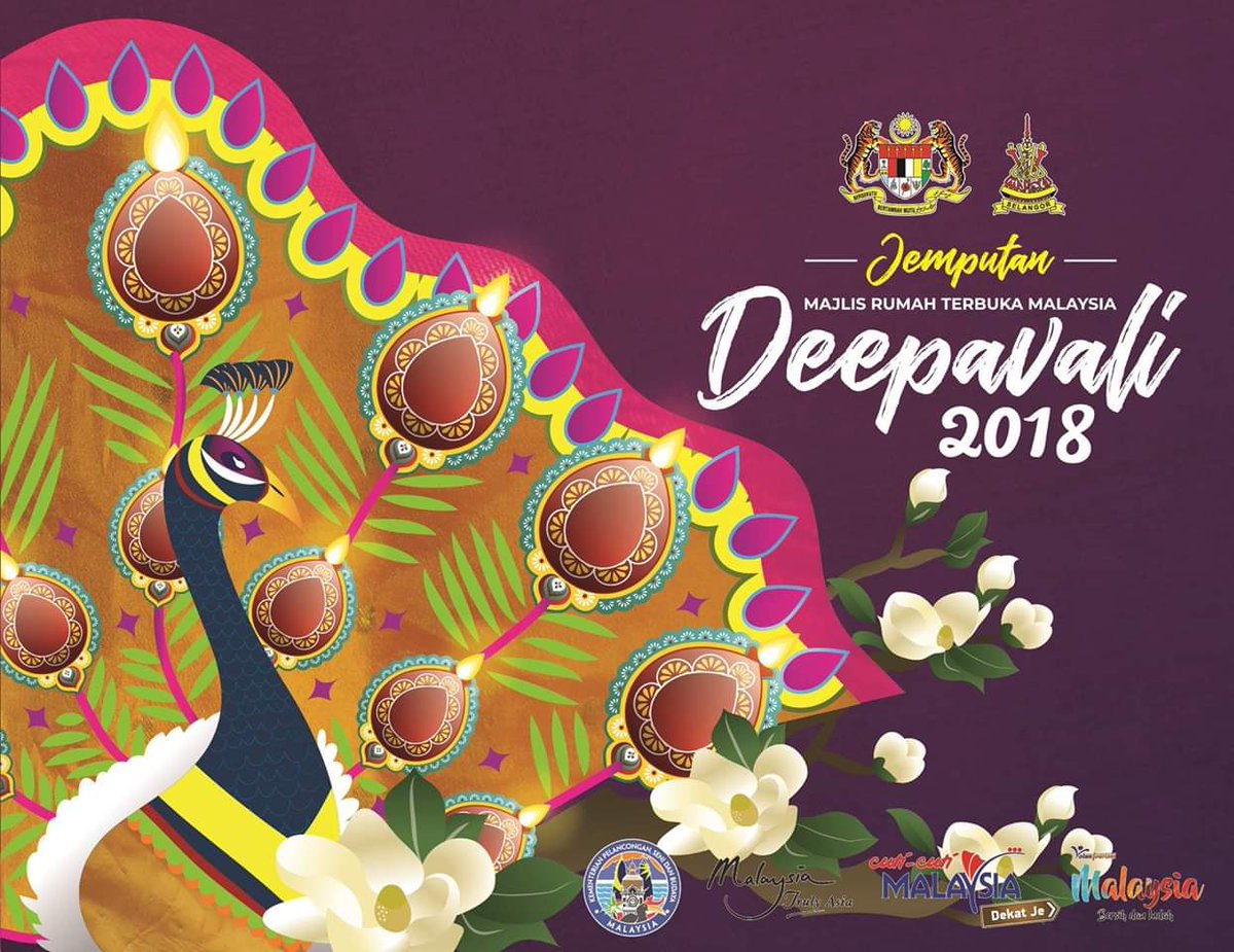 TourismMalaysia's tweet image. MAJLIS RUMAH TERBUKA MALAYSIA DEEPAVALI 2018

Tarikh : 25 November 2018

Masa : 10.30 pagi - 11.00 malam

Tempat : Kompleks Sukan Pandamaran, Klang, Selangor

Pelbagai persembahan dan aktiviti-aktiviti menarik akan diadakan. Datang beramai-ramai!!!!!

 #MOTAC #AirAsia #MRTM