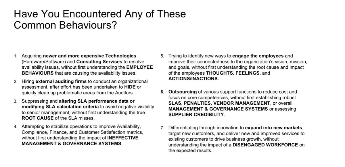 M3Framework's tweet image. Businesses responding to competitive pressures, technology changes, and demanding end users, coupled with a dissatisfied and disconnected workforce, are undergoing considerable change. Change that is resulting in enterprise outages, loss of customers, &amp;amp; disconnected employees.