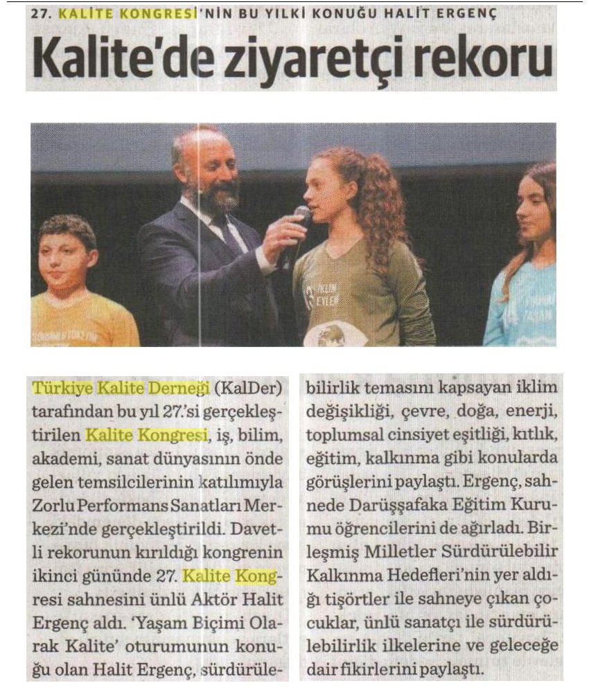 KaliteDernegi's tweet photo. 27. Kalite Kongresi rekor kırdı!📰Basın yansımaları 
@dunya_gazetesi @Vatan
#27KaliteKongresi #SürdürülebilirOrtakGelecek #HalitErgenç https://t.co/l2aNkPFZvt