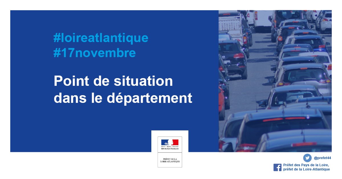 Prefet44's tweet photo. #17novembre #loireatlantique  barrages filtrants : 
 -Secteur de #nantes : porte d'Armor (Atlantis), porte de Rezé 
 -Secteur de Saint-Nazaire : zone commercial de Trignac, rond point des 6 croix à Donges, ronds points à l'entrée de Guérande, route bleue à hauteur de Saint-Brévin https://t.co/zjHE6Dx2aN