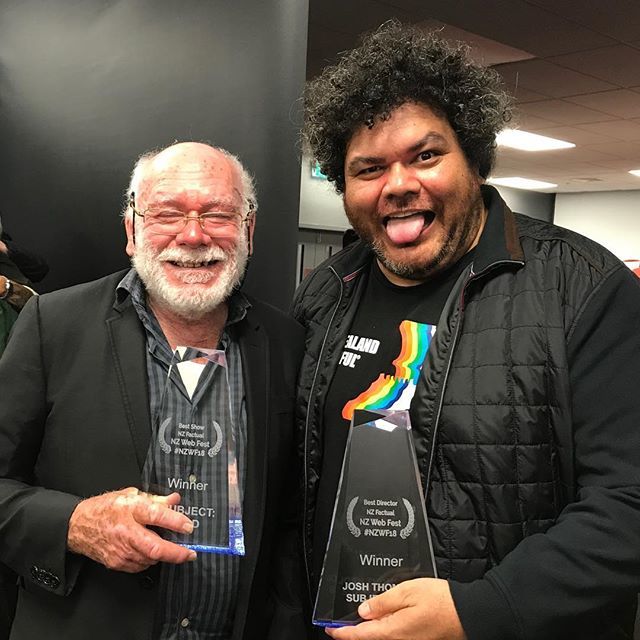 MrJoshThomson's tweet photo. Yeah boi! Best NZ Factual Series and Best NZ Factual Director #SubjectDad Thanks #NZWebFest18 #NZWF18 https://t.co/PfhEaTHPNI