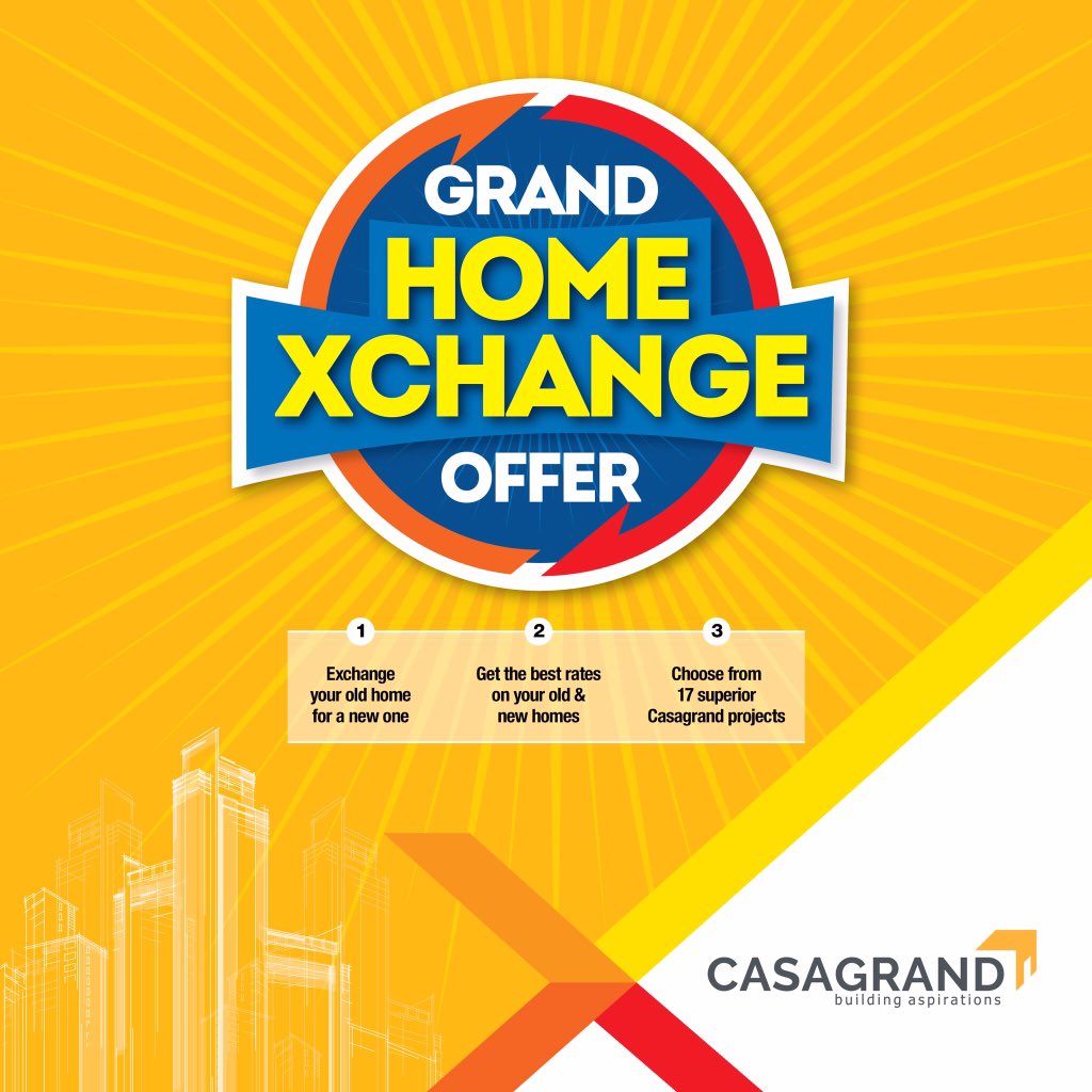 SarcasticInd's tweet photo. First time in India! Grand Home Exchange Offer!

Hurry! Offer only for 2 days.

#ThinkBigger 
#Casagrand
#GrandHomeXchangeOffer @casagrandhomes https://t.co/KE4h7buiCV