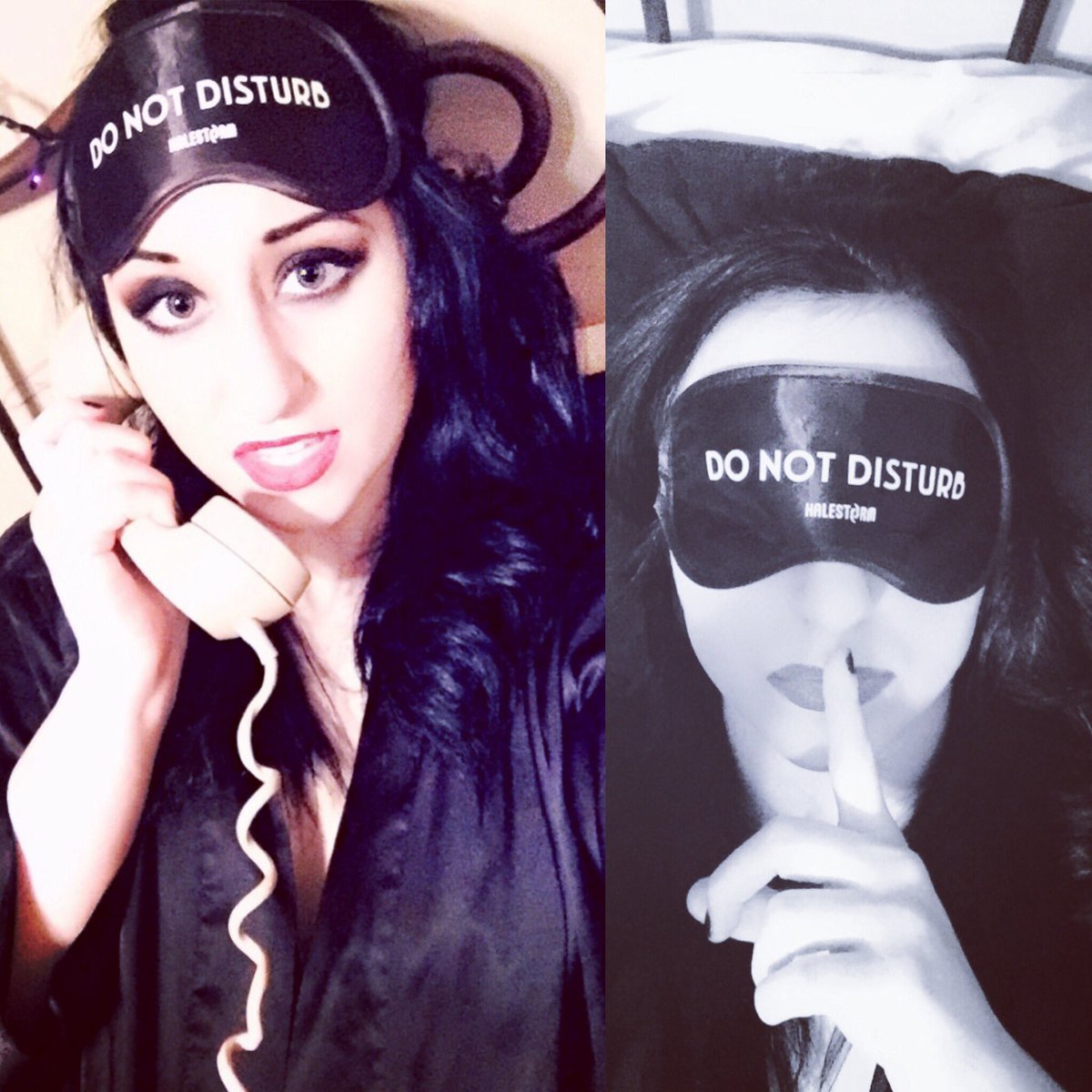 "Do Not Disturb" - <a href="/Halestorm/">Halestorm</a> <a href="/LZZYHALE/">Lzzy Hale</a> <a href="/RRRoadCrew/">Roadrunner Road Crew</a> <a href="/AtlanticRecords/">Atlantic Records</a> need some "#vicious" beauty rest 🤘🏻😈😴😴#donotdisturb #musicvideoinspiration