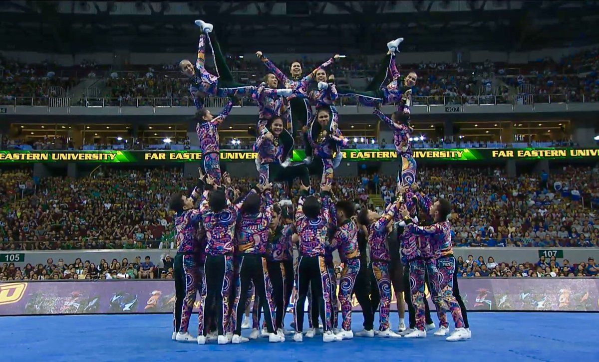 Senyora's tweet photo. Best in choreography talaga lagi FEU. Medyo malinis at maganda naman, kaso hindi ganon ka-impressive. Medyo gasgas na rin kasi yung theme. K #FEUGotTheFunk https://t.co/o0GpNj8JZB