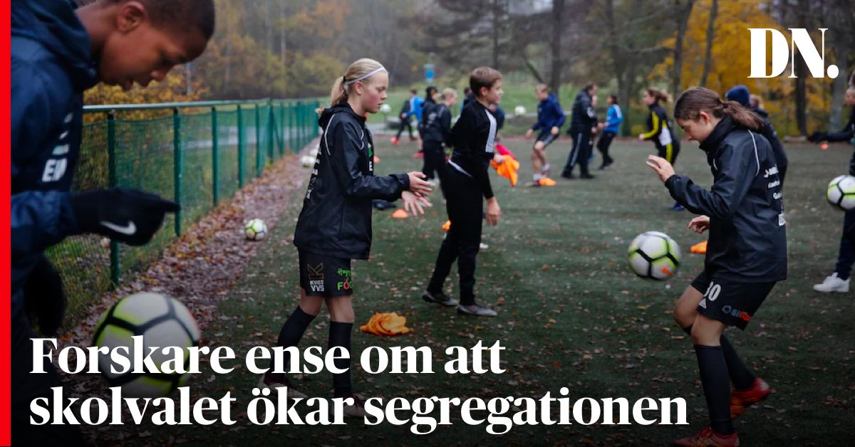 dagensnyheter's tweet photo. Rapport efter rapport bekräftar att skolsegregationen ökar i Sverige. Det fria skolvalet är en av de kraftigast bidragande orsakerna. Men trots bred samsyn om orsakerna bakom utvecklingen är frågan politiskt polariserad. 
https://t.co/5ocSX1v4SU https://t.co/XLzRwCIAbX