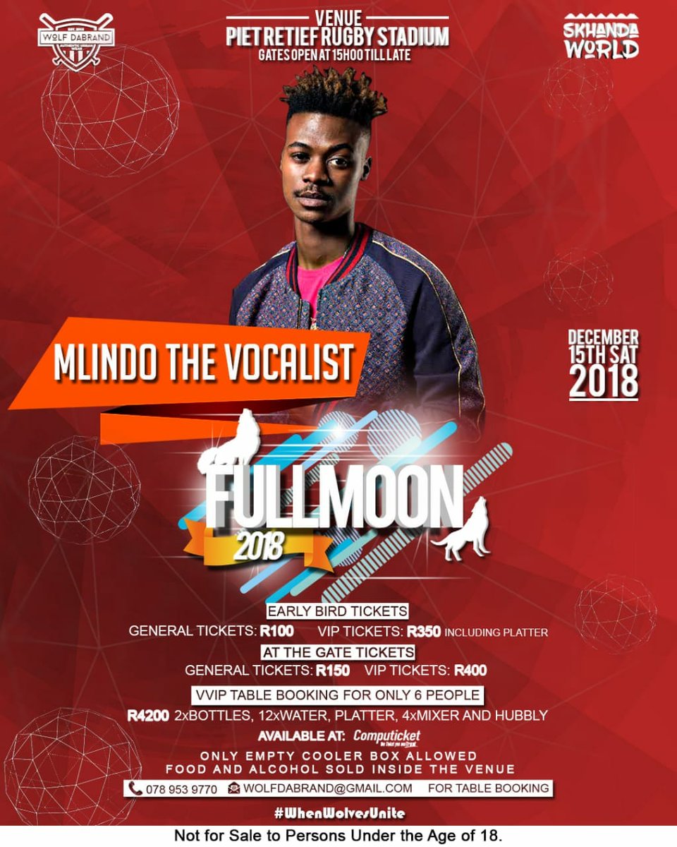 wolfdabrand's tweet photo. Catch @MlindoRSA at the Full Moon 2018๐๐พ
#FullMoon18
#Whenwolvesunite https://t.co/ilFh2l6D0l
