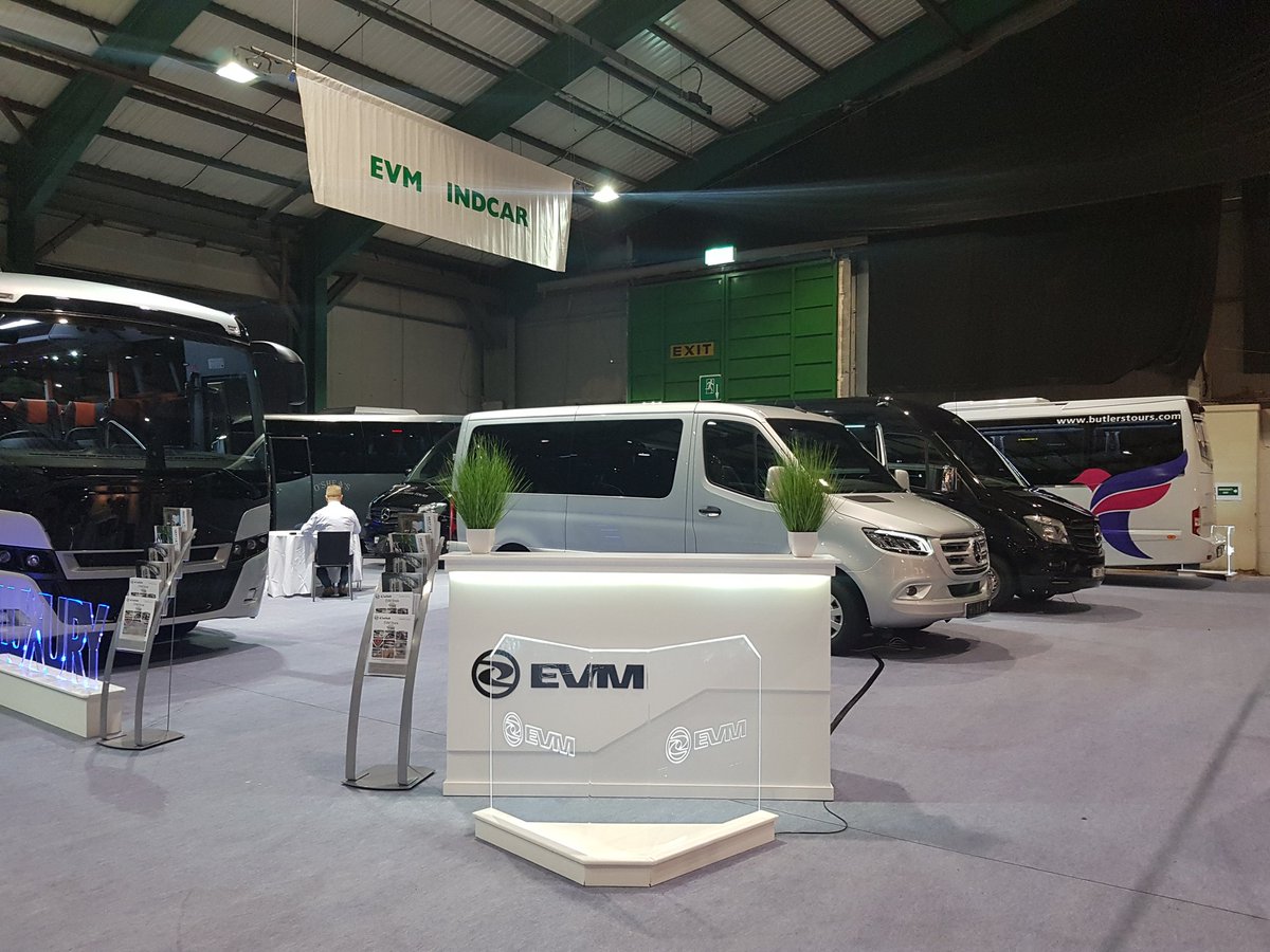 EVM_UKIRL's tweet photo. All set for the start of the #coachandbusshow @cttcireland 2018. Looking forward to seeing you there on stand A5 #minibus #luxury https://t.co/NM1zFRwbBd