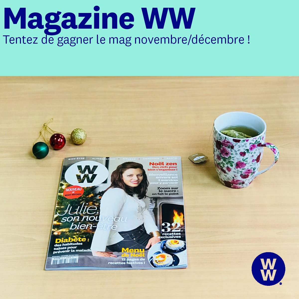 ww_france's tweet photo. #CONCOURS : faites le plein d'astuces pour rester motivé-e, de recettes pour les fêtes, et de success stories pour vous inspirer 🤗 RT &amp; FOLLOW pour faire partie des 3 gagnants 🤞🏻 #WellnessThatWorks #WWLiberte #MagazineWW https://t.co/kzopagjLxn