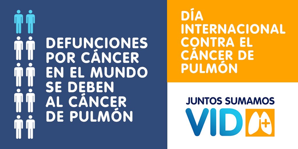 BoehringerES's tweet photo. #SabíasQue el #cáncerdepulmón causa 2 de cada 10 muertes por #cáncer a nivel mundial? 
Visibilicemos esta enfermedad. Haz RT y súmate al  #DíaInternacionalCáncerPulmón, porque  #JuntosSumamosVida https://t.co/BNx6JAGmp5