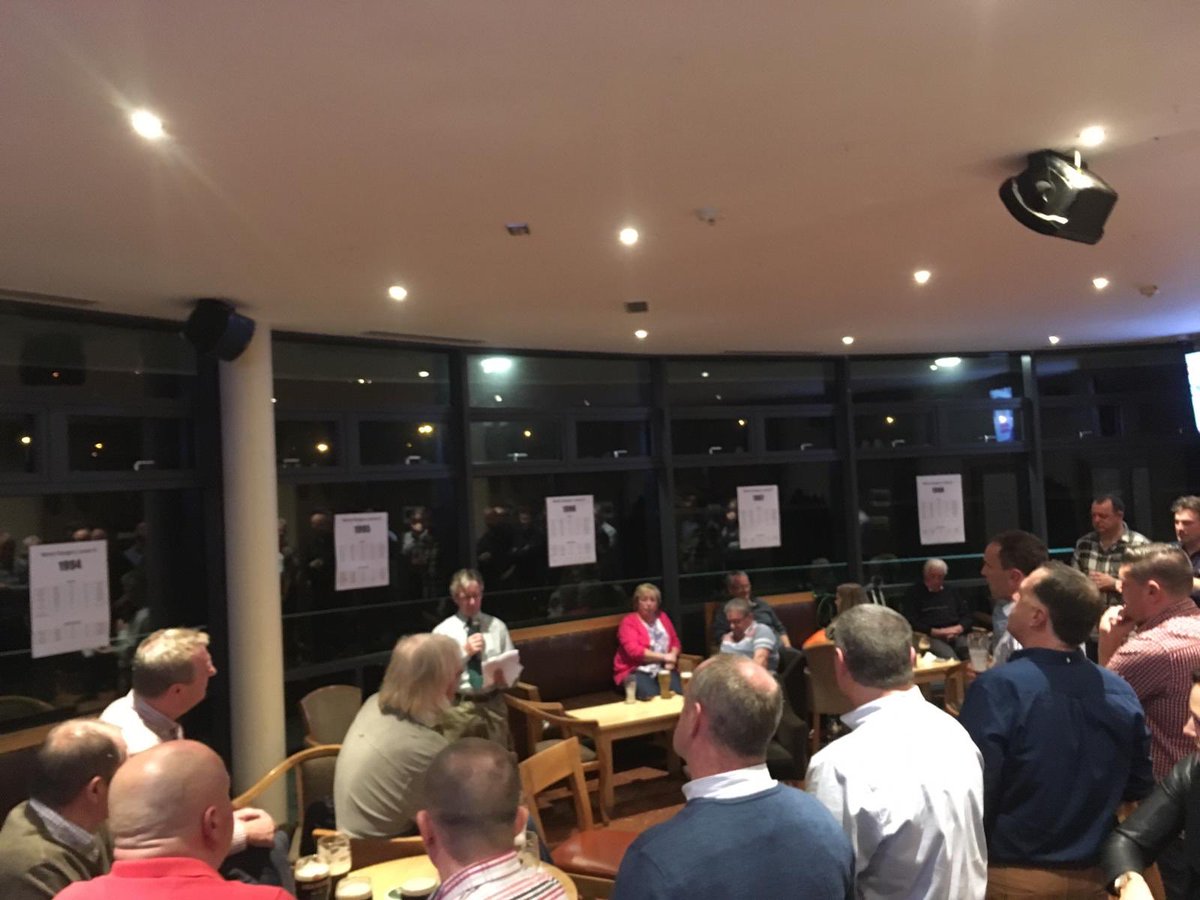 NemoRangersGAA's tweet photo. Great picture from last nights Junior B reunion of Jim Cremin holding court and telling hilarious tales of times gone by #BigJim #Legend https://t.co/iP1mpfWd1F